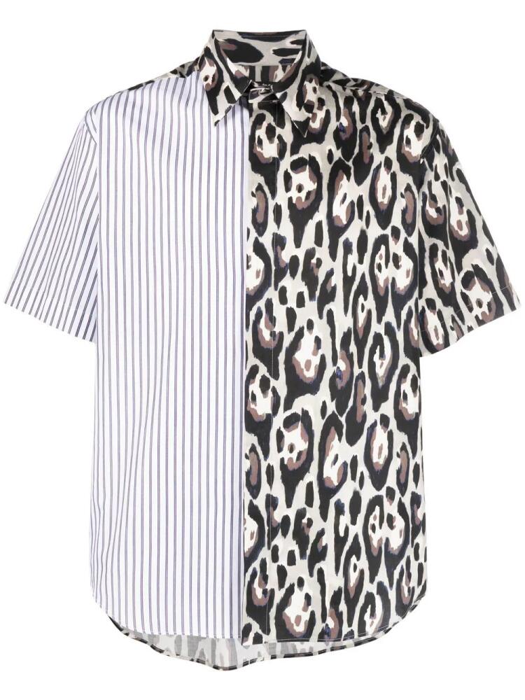 Roberto Cavalli mix-print short-sleeve shirt - White Cover