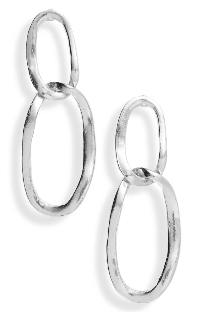 Karine Sultan Double Hoop Earrings in Silver Cover