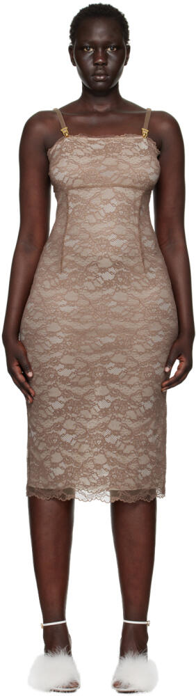 Poster Girl Taupe Blair Midi Dress Cover