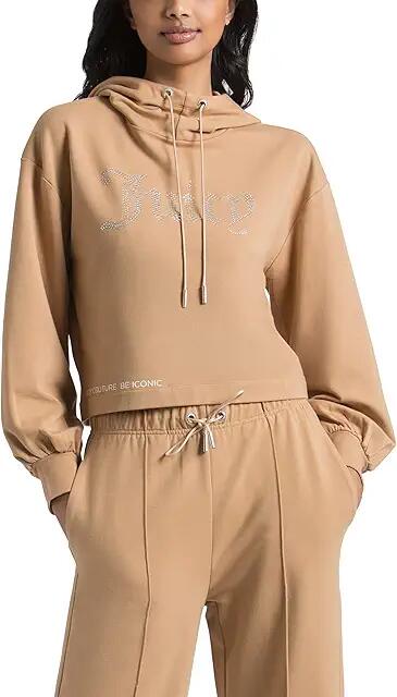 Juicy Couture Balloon Sleeve Branded Hem Hoodie (Beachwood) Women's Clothing Cover