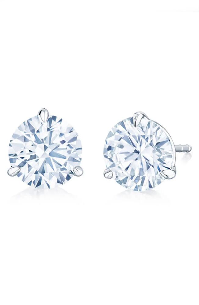 Kwiat Round Diamond & Platinum Stud Earrings - 3.01ct. in White Cover