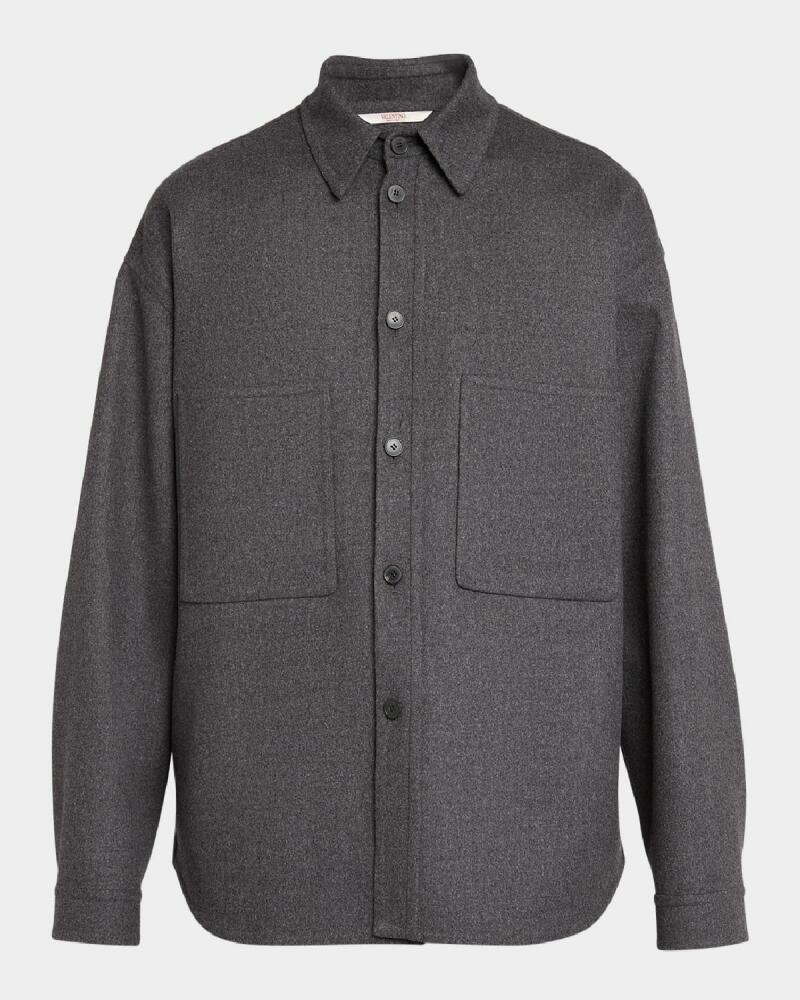 Valentino Garavani Men's Wool Felt Overshirt Cover