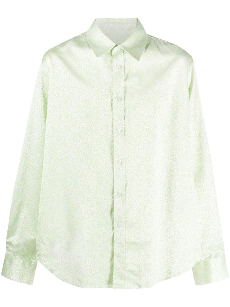 Martine Rose floral-print satin shirt - Neutrals Cover