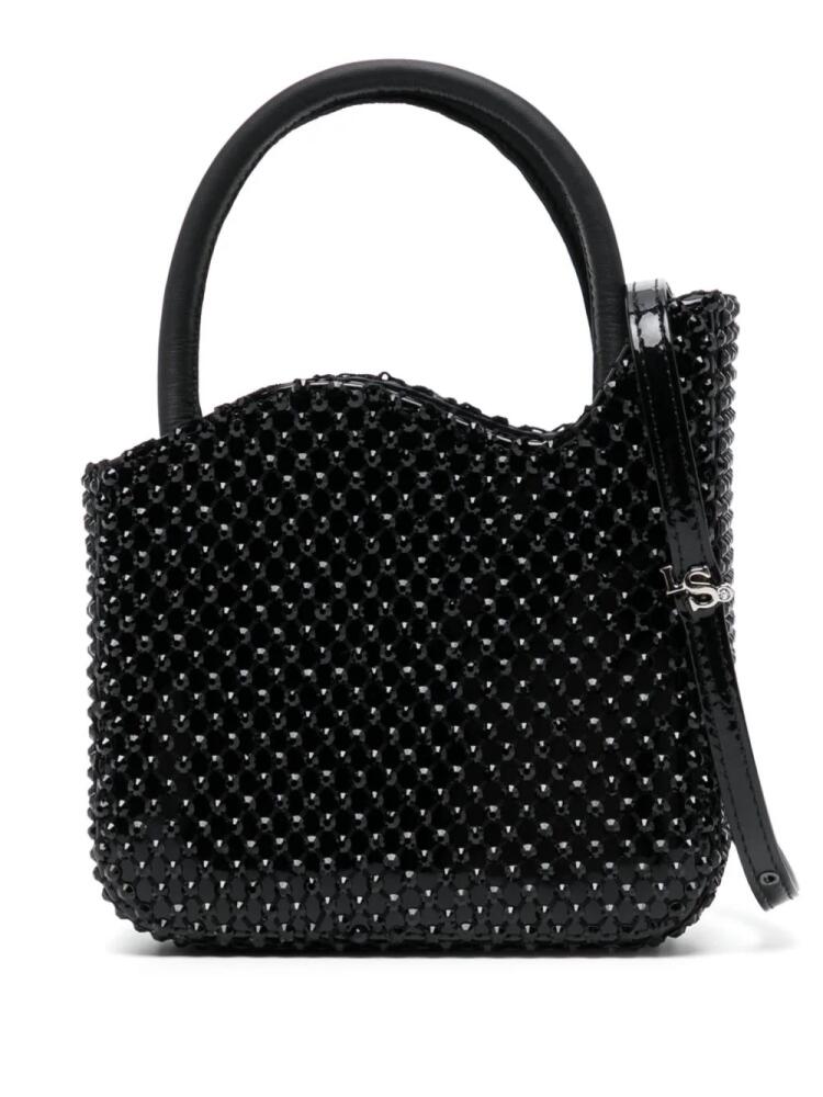 Le Silla mini Gilda rhinestone-embellished bag - Black Cover