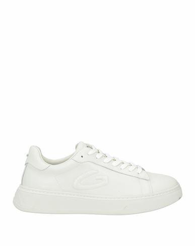 Alberto Guardiani Man Sneakers Off white Leather Cover