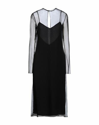 Ferragamo Woman Midi dress Black Silk Cover