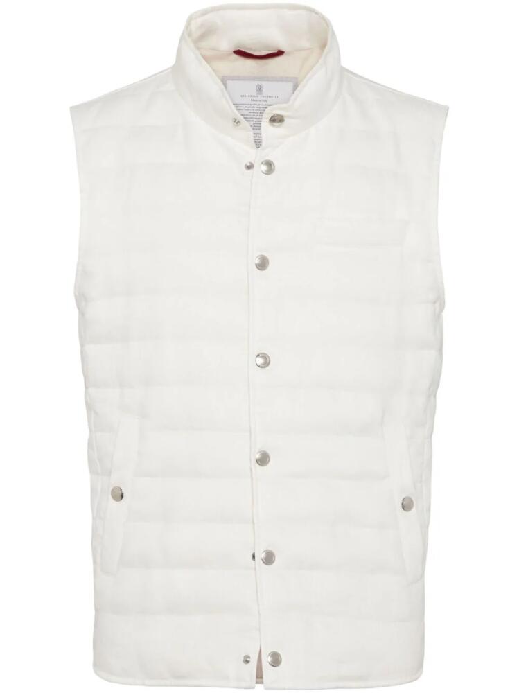 Brunello Cucinelli padded down gilet - White Cover