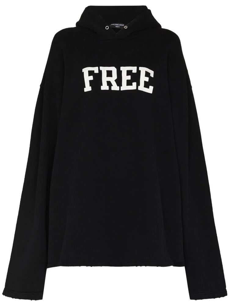 Balenciaga Free logo oversized hoodie - Black Cover