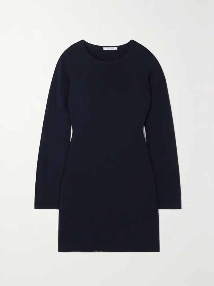 Max Mara - Eridani Wool Mini Dress - Blue Cover