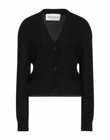 Silvian Heach Woman Cardigan Black Acrylic, Nylon Cover