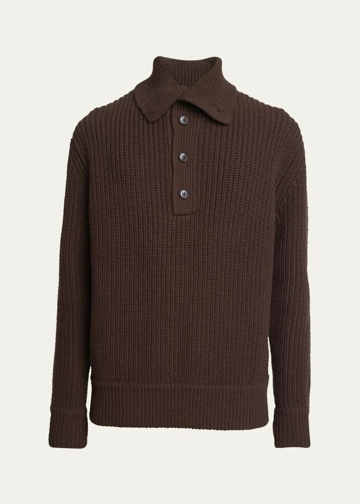 Dries Van Noten Men's Ribbed Wool Sweater Cover