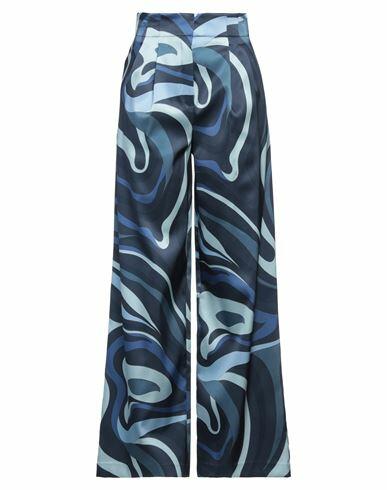 Pucci Woman Pants Azure Silk, Elastane Cover