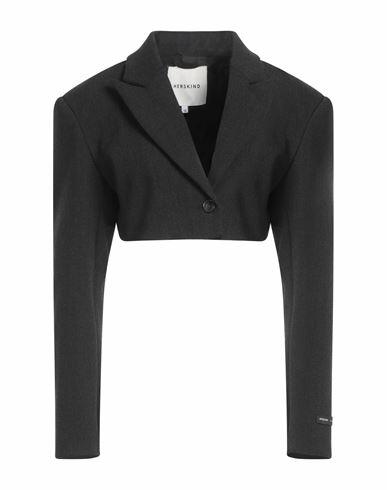 Birgitte Herskind Woman Blazer Steel grey Polyester, Virgin Wool, Elastane Cover