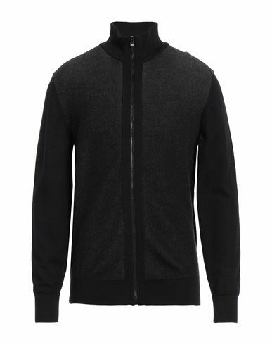 Boss Man Cardigan Black Virgin Wool, Cotton Cover