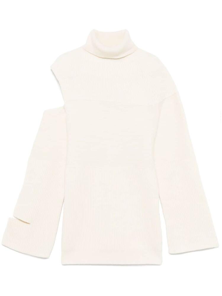 ANDREĀDAMO ribbed-knit sweater - White Cover