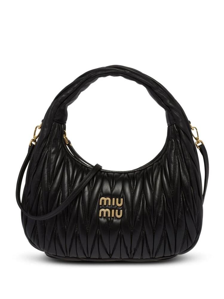 Miu Miu Wander matelassé shoulder bag - Black Cover