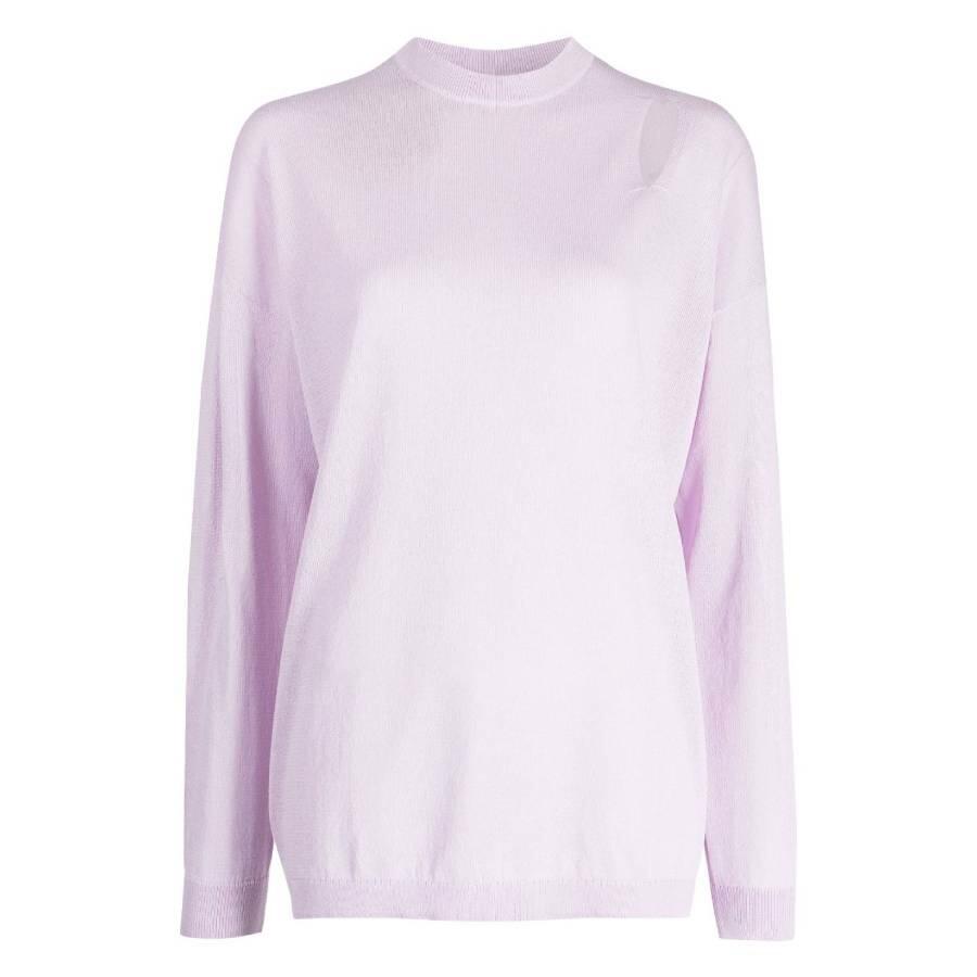 Tibi Dusty Lavendar Slit Detail Oversized Pullover Cover