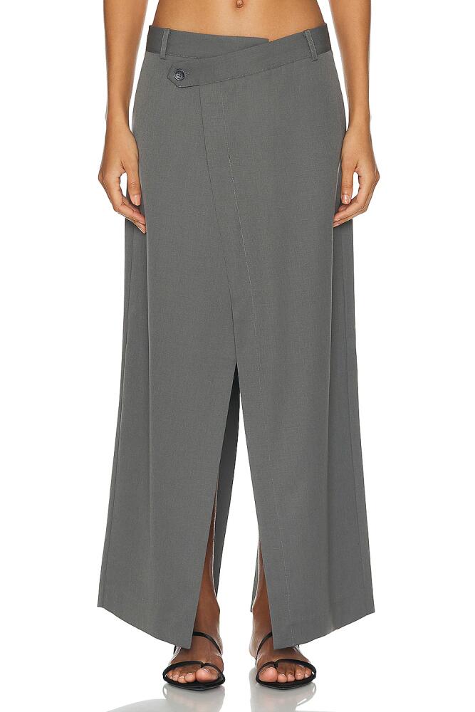 St. Agni Deconstructed Waist Maxi Skirt in Grey Cover