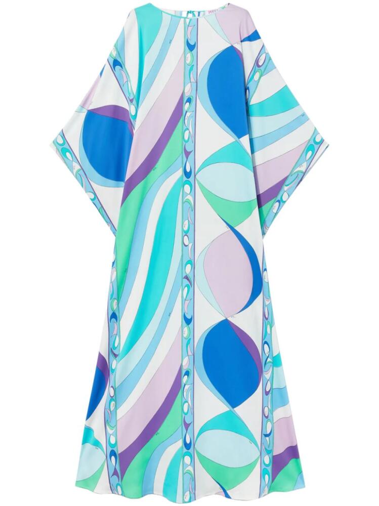 PUCCI Pesci-print kaftan maxidress - Blue Cover