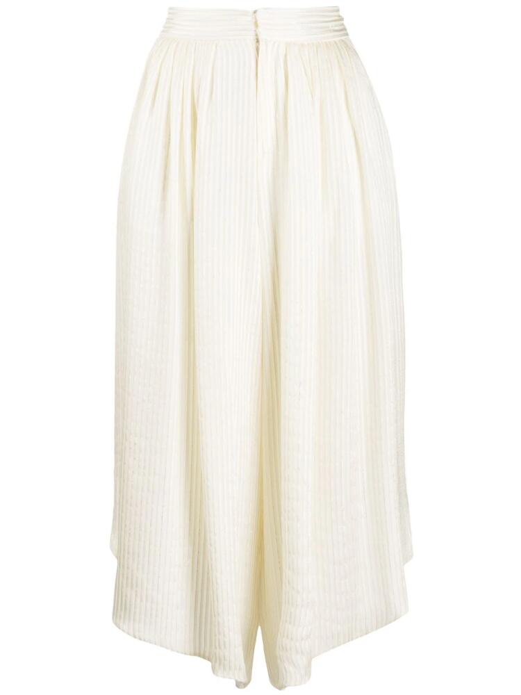 ETRO lurex-stripe silk culottes - Neutrals Cover