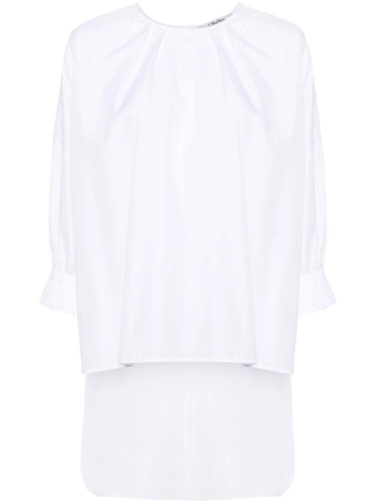 'S Max Mara pleated crew-neck blouse - White Cover