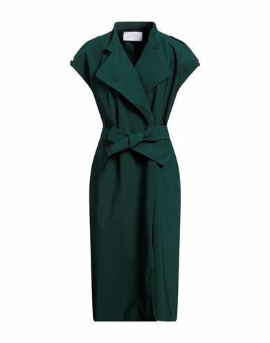 Harris Wharf London Woman Overcoat & Trench Coat Dark green Polyester Cover