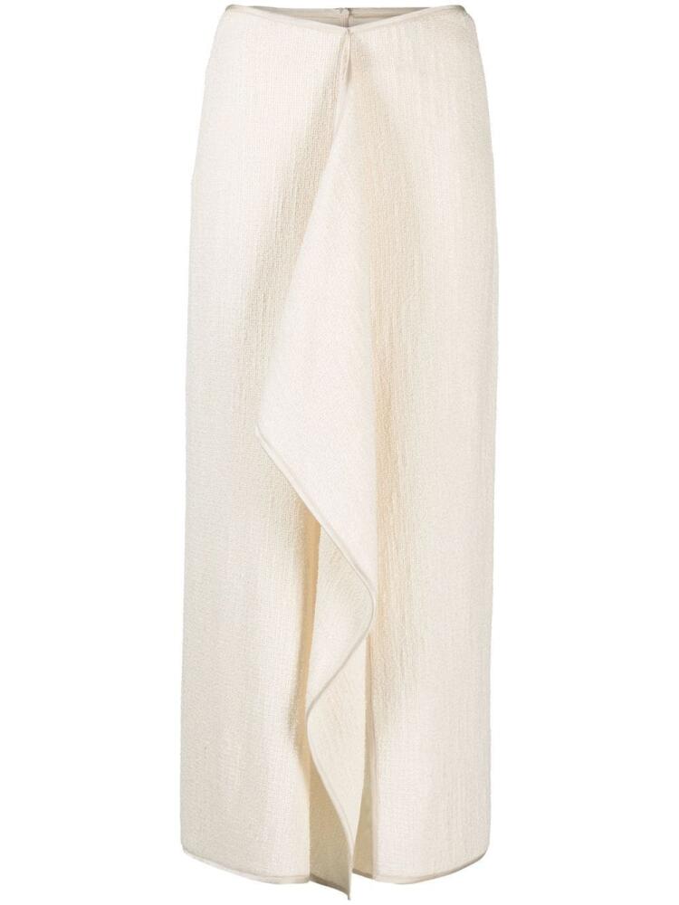 Nanushka draped midi skirt - Neutrals Cover