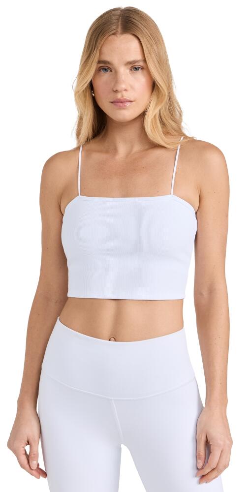 Alo Yoga Goddess Ribbed Bandeau Top White Cover