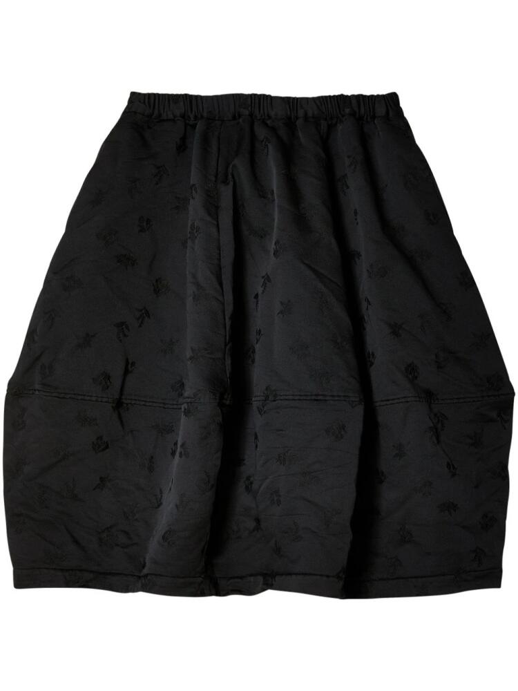 Black Comme Des Garçons elasticated embroidered skirt Cover