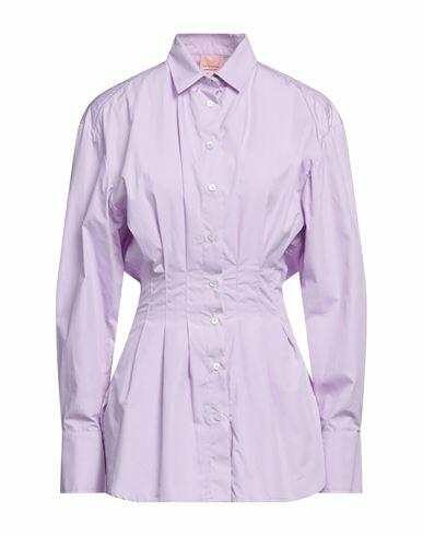 La Semaine Paris Woman Shirt Lilac Cotton Cover