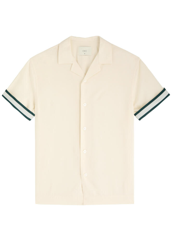 Che Valbonne Stripe-trimmed Shirt - White Cover