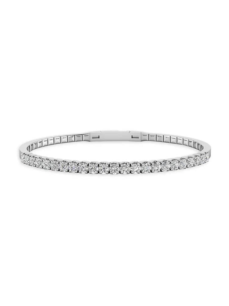 Saks Fifth Avenue Women's 14K White Gold & 1 TCW Lab Grown Diamond Tennis Bracelet Cover