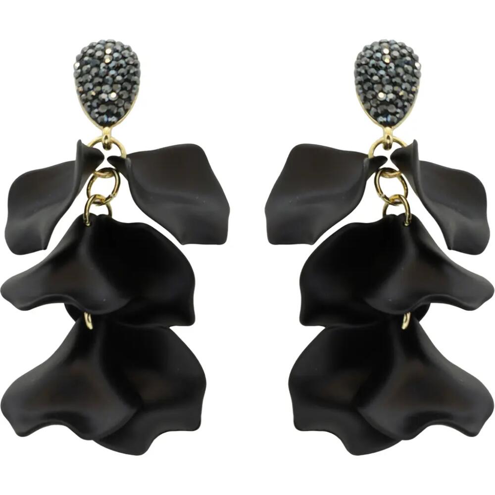 Panacea Petal Drop Earrings in Black Cover