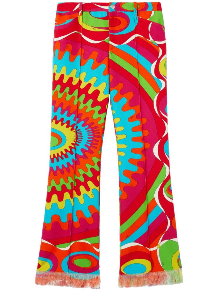 PUCCI Bersaglio-Print cotton trousers - Red Cover