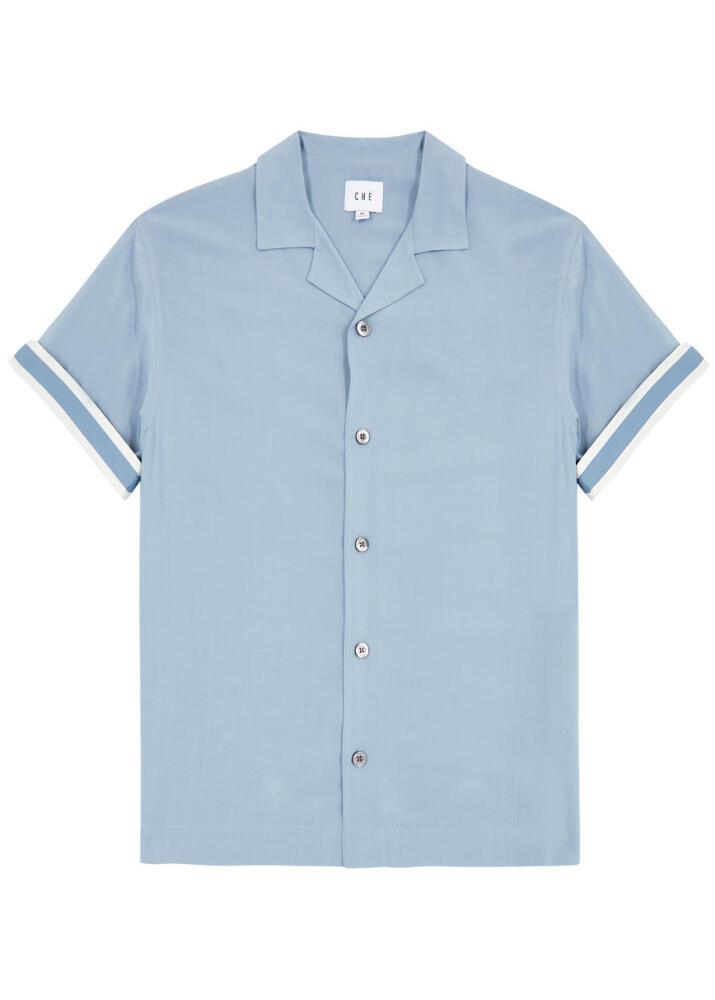 Che Valbonne Stripe-trimmed Shirt - Blue Cover