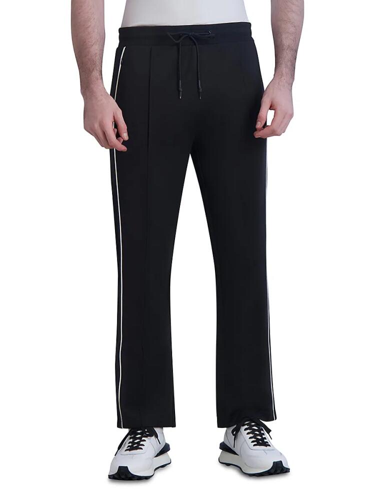 Karl Lagerfeld Paris Men's Pleated Slim Fit Track Pants - Black Cover