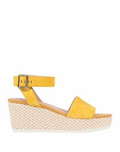 Geox Woman Espadrilles Yellow Soft Leather Cover