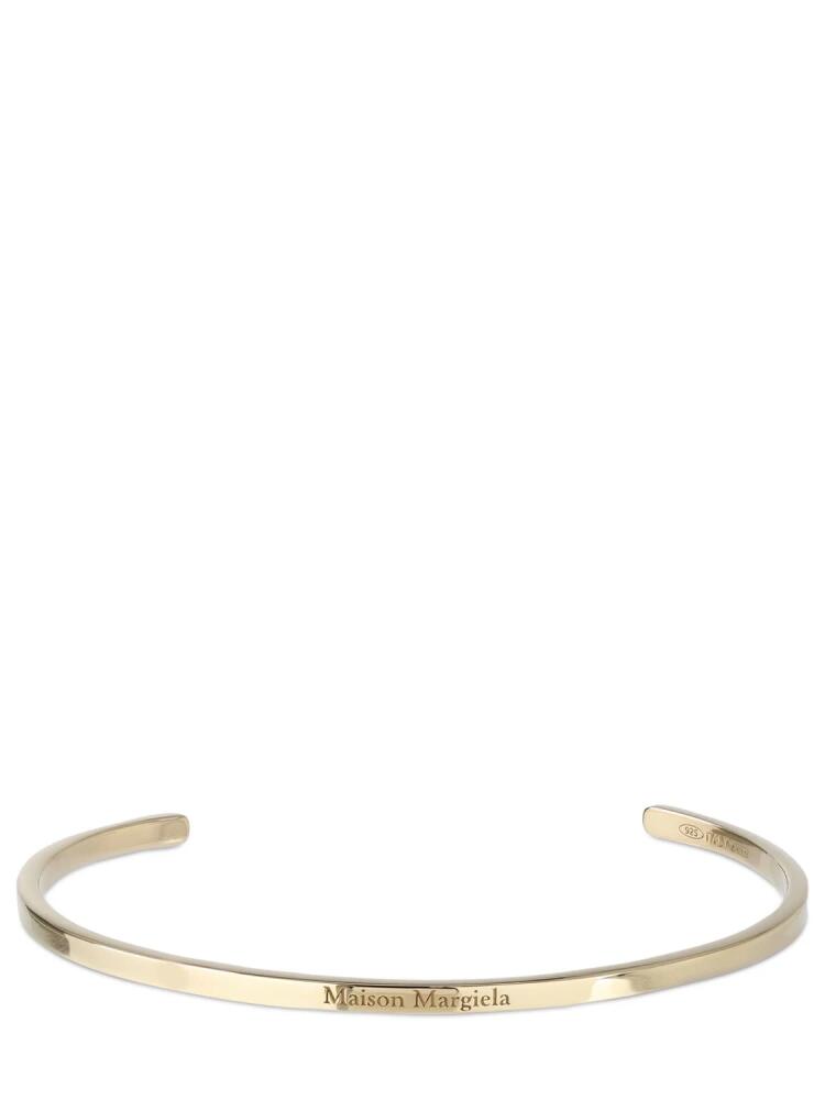 MAISON MARGIELA 3mm Logo Engraved Slim Cuff Bracelet Cover