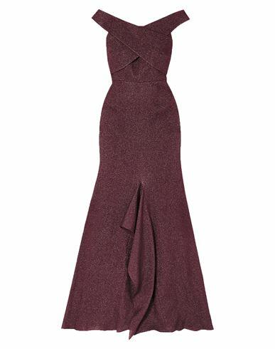 Roland Mouret Woman Maxi dress Dark purple Viscose, Polyamide, Acetate, Elastane Cover