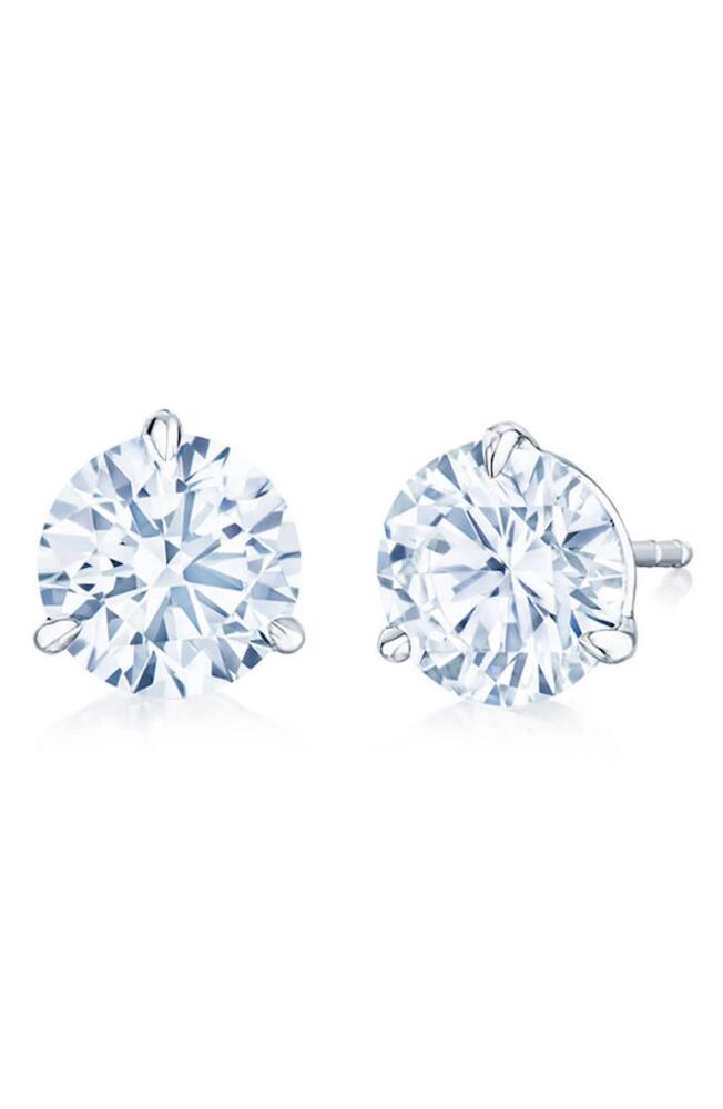 Kwiat Round Diamond & Platinum Stud Earrings - 3.01ct. in White Cover