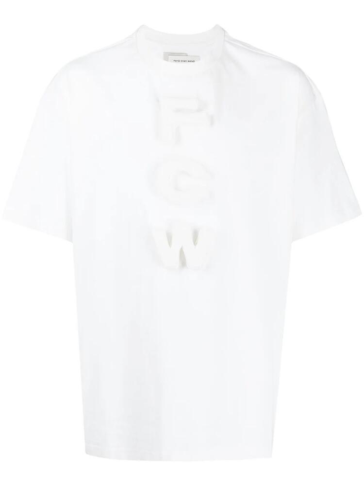 Feng Chen Wang 3D-logo cotton T-shirt - White Cover