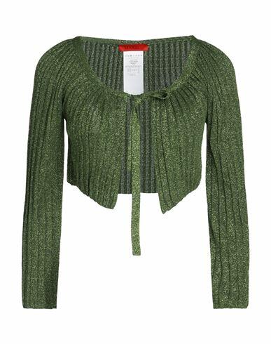 Max & co. Woman Wrap cardigans Green Viscose, Metallic fiber, Polyamide Cover