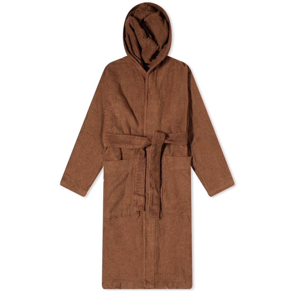 Tekla Fabrics Terry Hooded Bathrobe in Kodiak Brown Cover