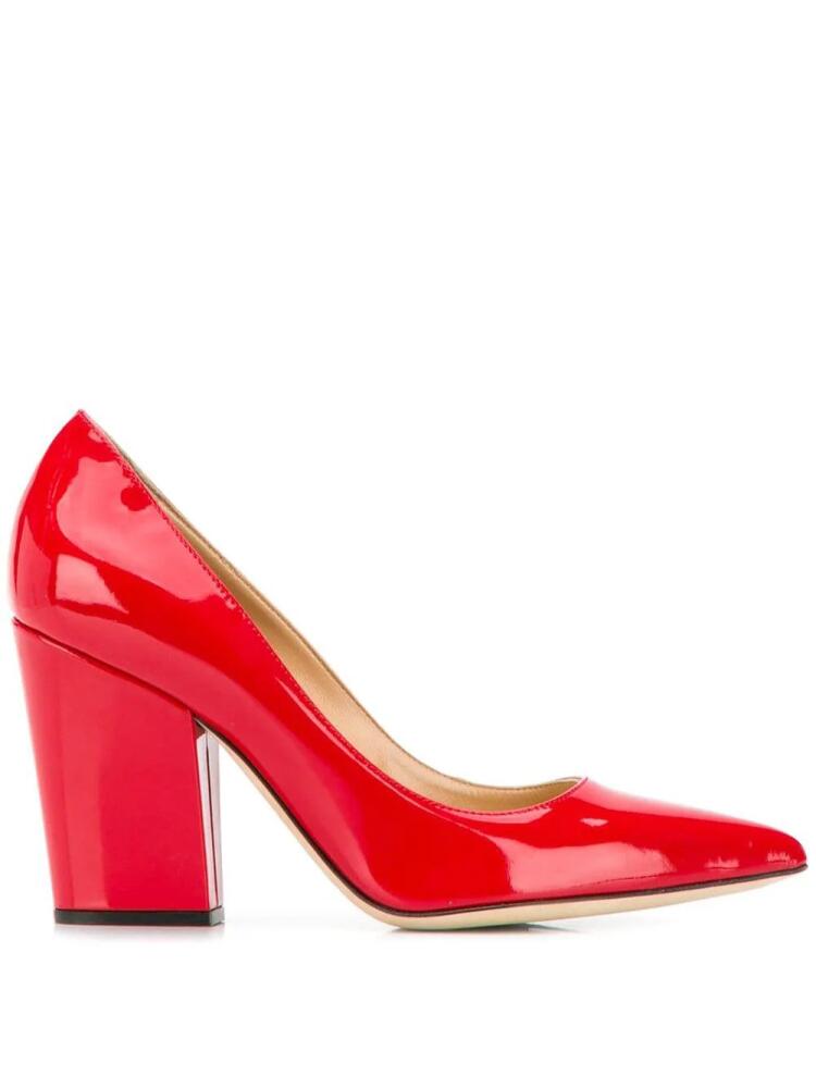 Sergio Rossi block heel pumps - Red Cover