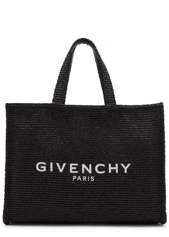 Givenchy G-Tote Medium Raffia Tote - Black And White Cover