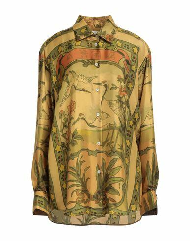 Act N°1 Woman Shirt Mustard Silk Cover