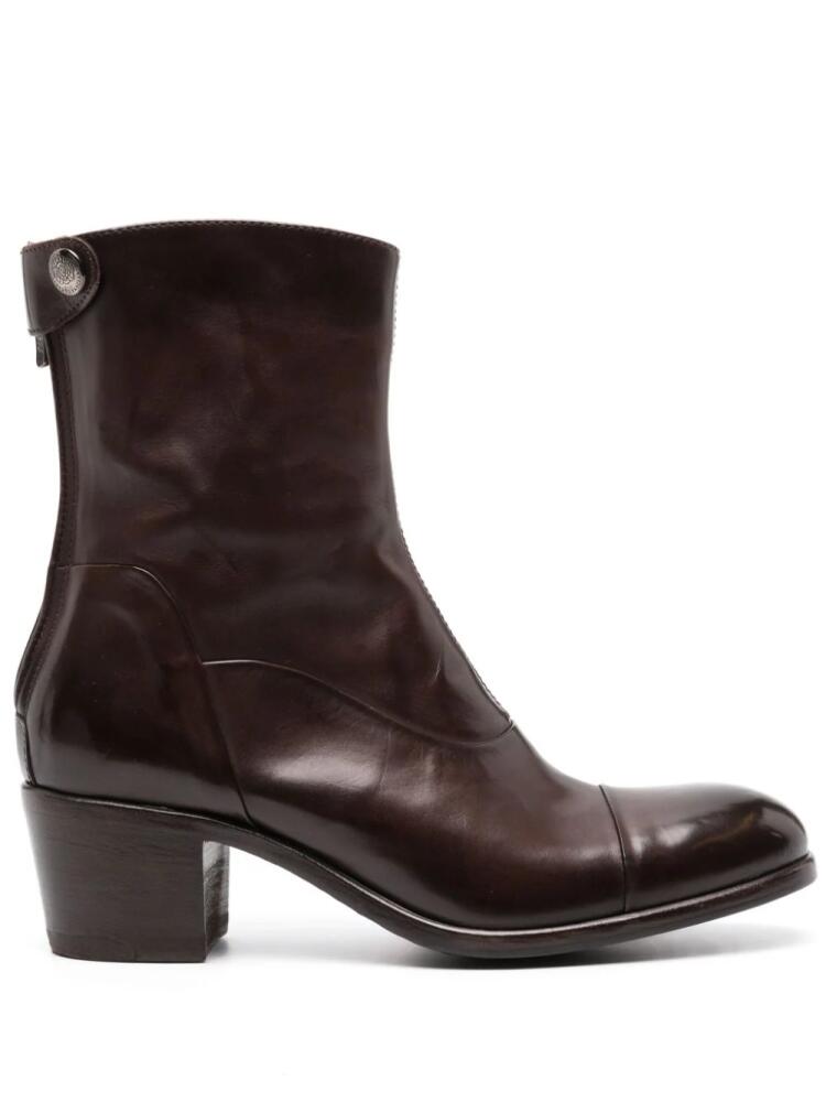 Alberto Fasciani Oxana 70mm leather ankle boots - Brown Cover