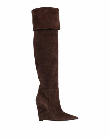 Aleví Milano Woman Boot Brown Leather Cover