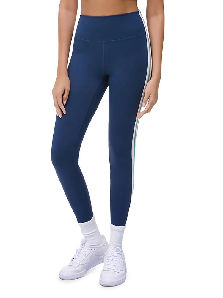 IVL Women's Side Stripe High Rise Leggings - Sea Cover