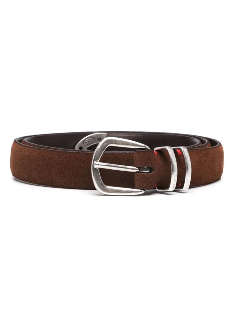 Eleventy suede belt - Brown Cover